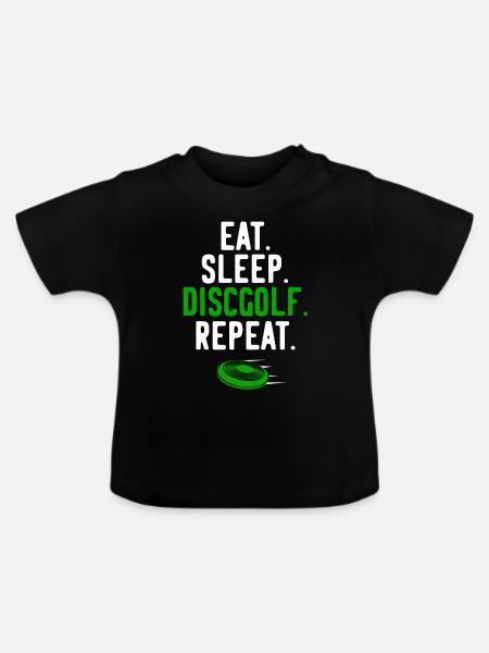 Discgolf - Baby Bio-T-Shirt mit Rundhals - Schwarz