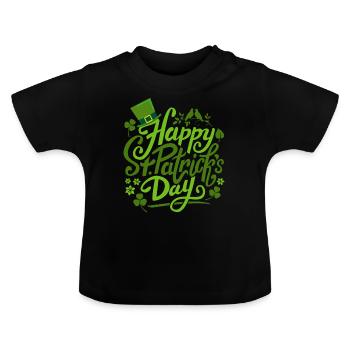 Happy St. Patrick's Day - Saint Patricks Gifts - T-shirt bio col rond Bébé - noir - Devant