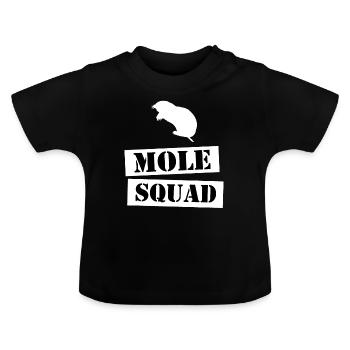 join the mole squad - Baby Organic T-Shirt with Round Neck - black - Front