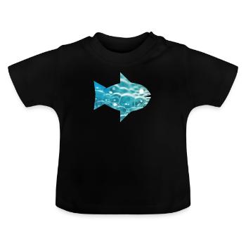 Poisson - poisson - T-shirt bio col rond Bébé - noir - Devant