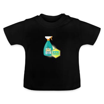 Funny Linux Penguin Tux Cleaner Gift Computer - Baby Bio-T-Shirt mit Rundhals - Schwarz - Vorne
