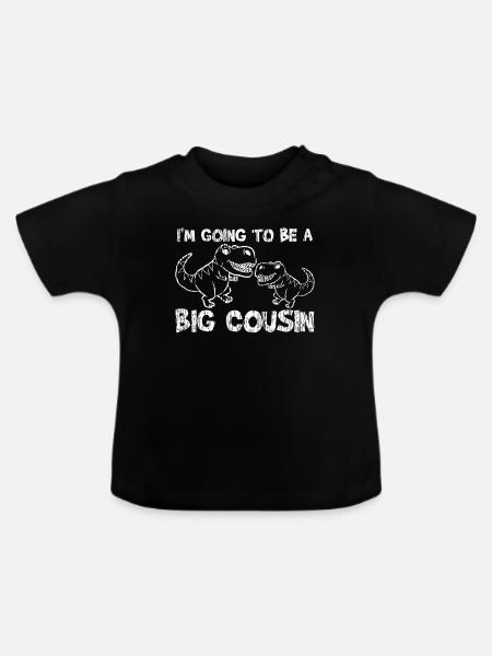 Gran primo dinosaurio Rex - Økologisk T-shirt til baby, rund hals - sort