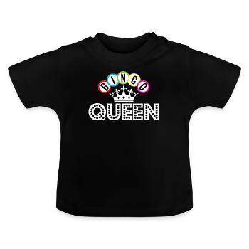 Bingo Bingo Reine Couronne Bingo Boules - T-shirt bio col rond Bébé - noir - Devant