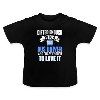 Busfahrer - Baby Bio-T-Shirt mit Rundhals - Schwarz - Vorne