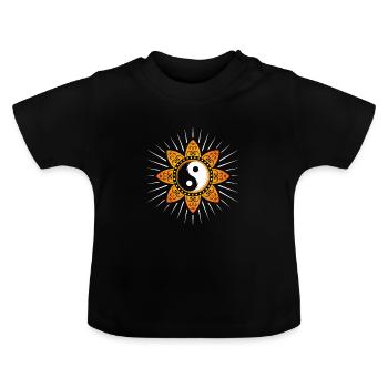 Yin yang - T-shirt bio col rond Bébé - noir - Devant