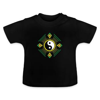 Yin yang - T-shirt bio col rond Bébé - noir - Devant
