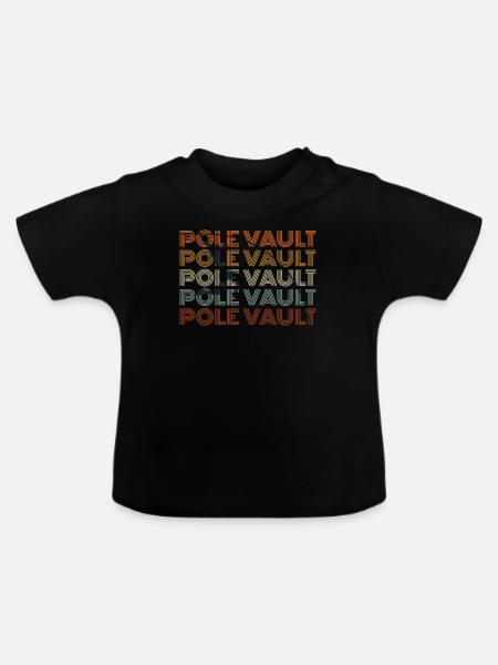 Stabhochsprung Sport - Baby Bio-T-Shirt mit Rundhals - Schwarz