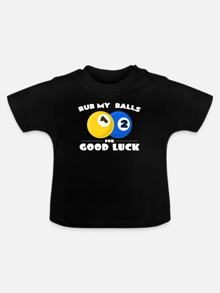 Billard - Baby Bio-T-Shirt mit Rundhals - Schwarz