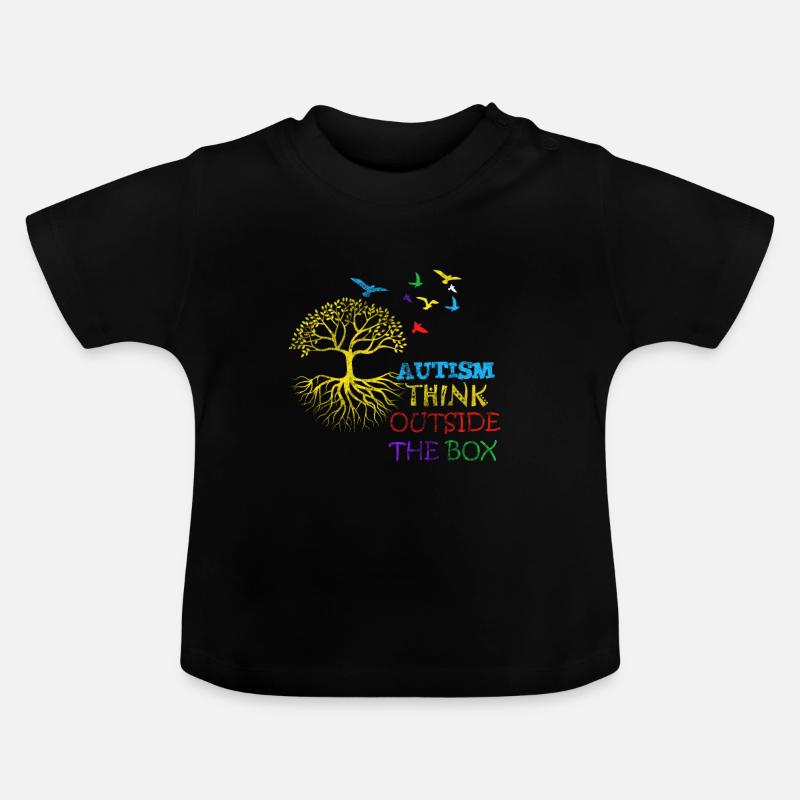 autisme - T-shirt bio col rond Bébé - noir