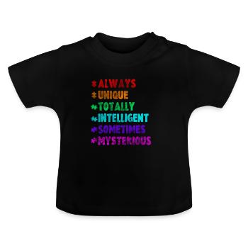 autisme - T-shirt bio col rond Bébé - noir - Devant