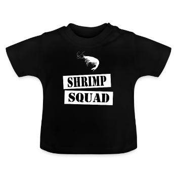 join the shrimp squad - Baby Bio-T-Shirt mit Rundhals - Schwarz - Vorne