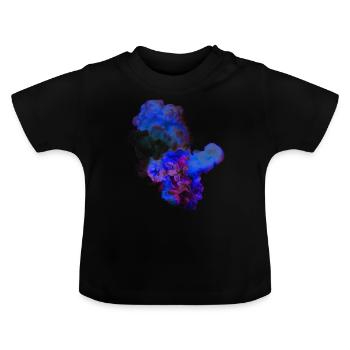 couleurs nuage de couleurx explosion - T-shirt bio col rond Bébé - noir - Devant