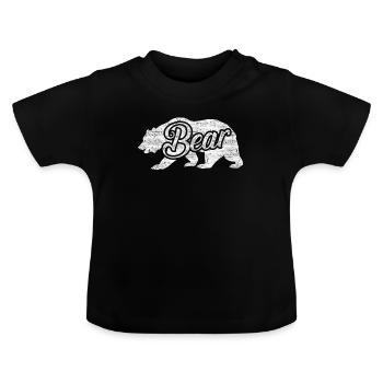 porter - T-shirt bio col rond Bébé - noir - Devant