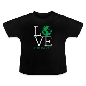 Jour de la terre - T-shirt bio col rond Bébé - noir - Devant