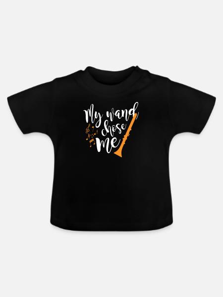 Klarinette - Baby Bio-T-Shirt mit Rundhals - Schwarz