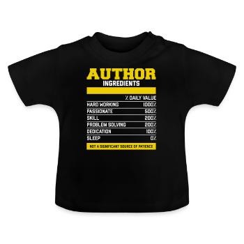 Tee shirt Ingrédients Fantastiques De L'Auteur - T-shirt bio col rond Bébé - noir - Devant