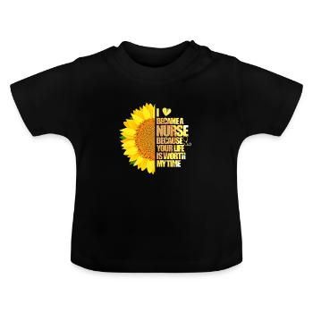 Infirmière Infirmière Infirmière Cadeau - T-shirt bio col rond Bébé - noir - Devant