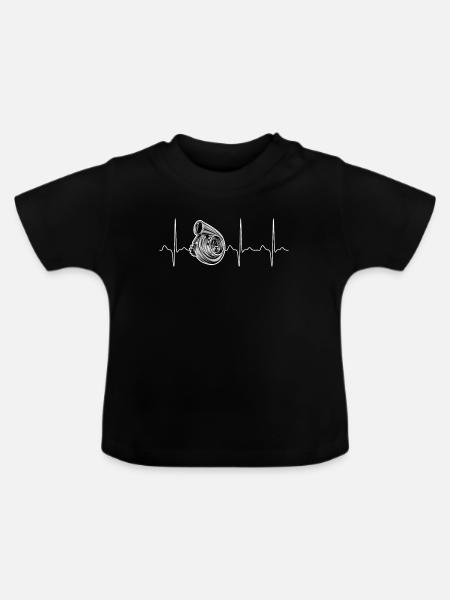 Tuning moteur turbo cadeau - T-shirt bio col rond Bébé - noir