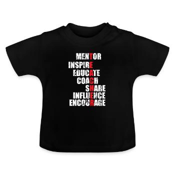 Teacher mentor role model Teacher Teacher Gift - Baby Organic T-Shirt with Round Neck - black - Front