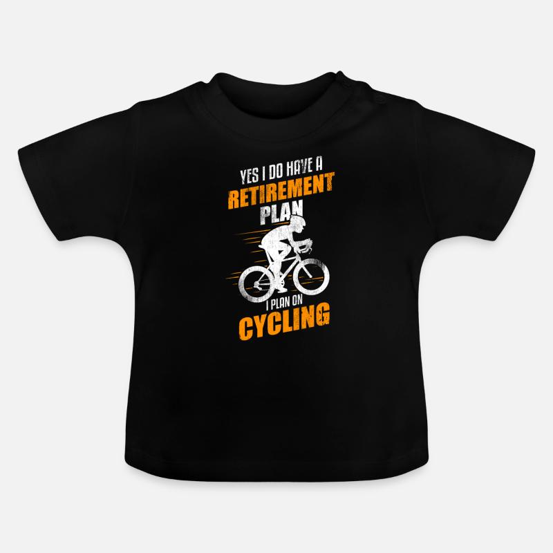 J'ai un plan de retraite Vélo Vélo Vélo - T-shirt bio col rond Bébé - noir