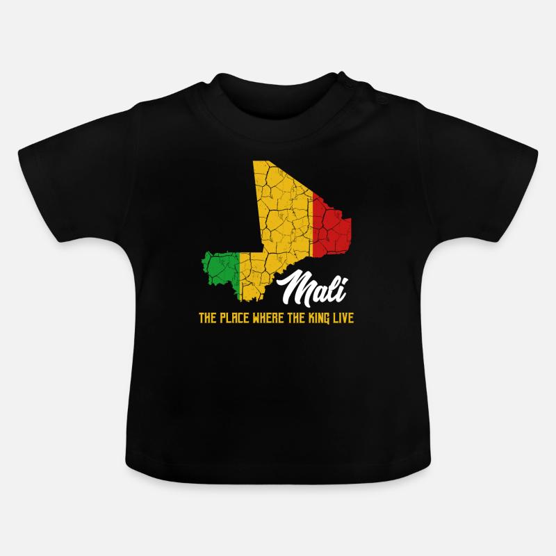 Mali - T-shirt bio col rond Bébé - noir