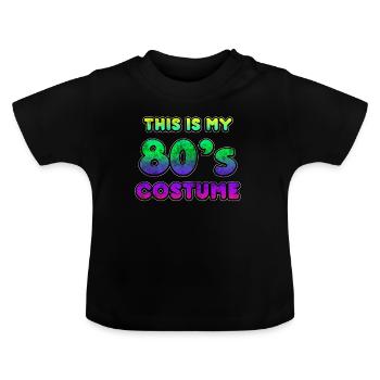 80er Jahre - Baby Bio-T-Shirt mit Rundhals - Schwarz - Vorne
