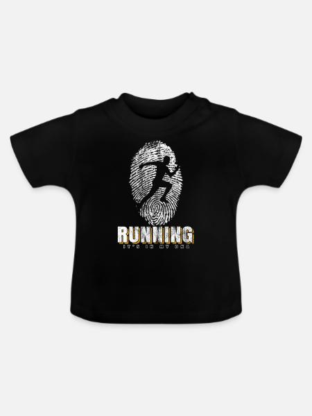 Run Runner DNA - T-shirt bio col rond Bébé - noir