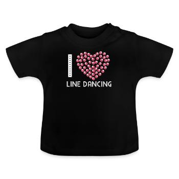 Linedance - Linedancer - Country Heart - J'aime - T-shirt bio col rond Bébé - noir - Devant
