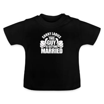 célibataire - T-shirt bio col rond Bébé - noir - Devant