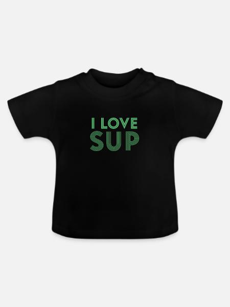SUP - Baby Bio-T-Shirt mit Rundhals - Schwarz