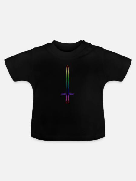 Schwert - Baby Bio-T-Shirt mit Rundhals - Schwarz