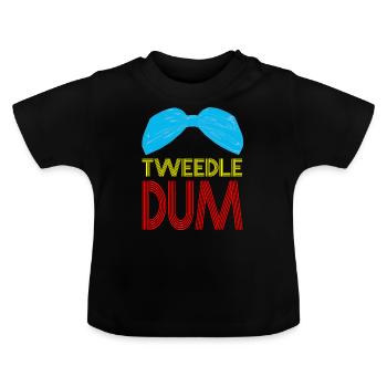 Tweedle Dum Carnival Funny Men Women After Ski - Baby Organic T-Shirt with Round Neck - black - Front