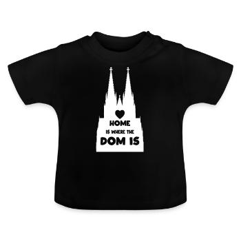 Kölner Dom - Baby Bio-T-Shirt mit Rundhals - Schwarz - Vorne