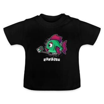 Selfish - T-shirt bio col rond Bébé - noir - Devant