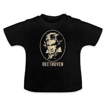 Beethoven - T-shirt bio col rond Bébé - noir - Devant