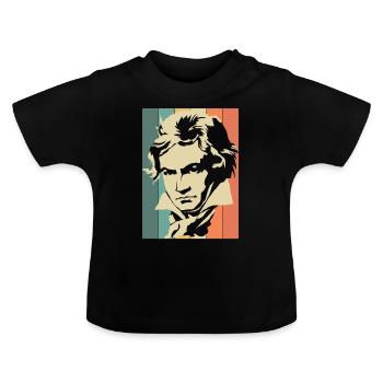 Beethoven - T-shirt bio col rond Bébé - noir - Devant