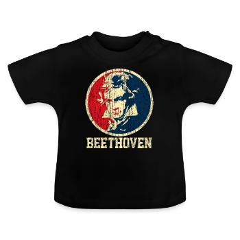 Beethoven - T-shirt bio col rond Bébé - noir - Devant