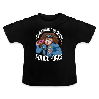 donut - Baby Organic T-Shirt with Round Neck - black - Front