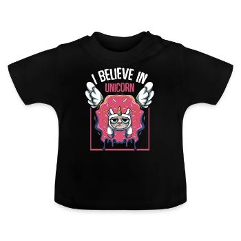 donut - Baby Organic T-Shirt with Round Neck - black - Front