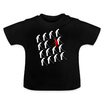 Golf cadeau de golf en s’envolant golf golf qu’il en soit autrement - T-shirt bio col rond Bébé - noir - Devant