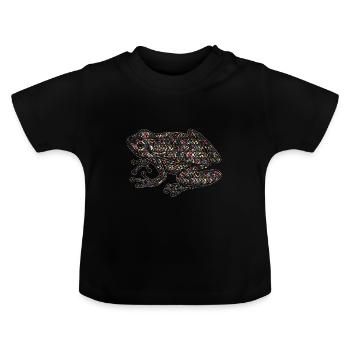 Frosch Teich - Baby Bio-T-Shirt mit Rundhals - Schwarz - Vorne