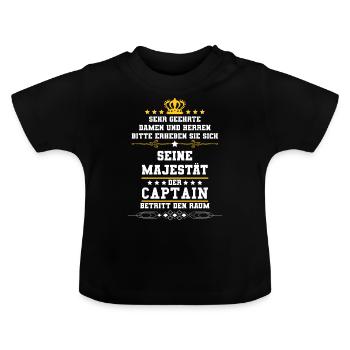 Kapitän - Baby Bio-T-Shirt mit Rundhals - Schwarz - Vorne