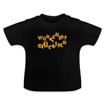 NEW LIFE HEUREUX SATISFAIT NOUVEAU CADEAU - T-shirt bio col rond Bébé - noir - Devant