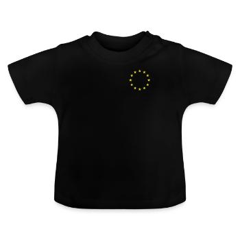 Union européenne | UE, drapeau de l’UE, Europe, euro - T-shirt bio col rond Bébé - noir - Devant