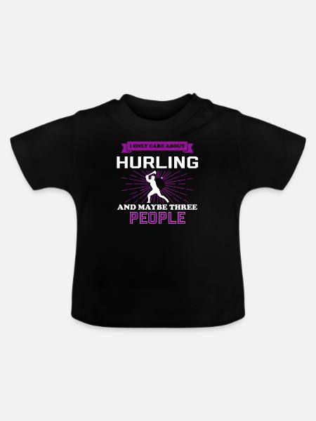 Hurling And Maybe 3 People - Baby Organic T-Shirt with Round Neck - black