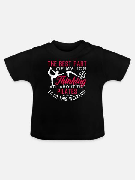 Pilates - T-shirt bio col rond Bébé - noir