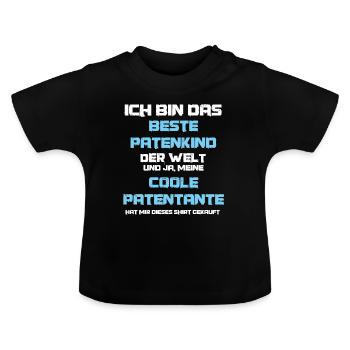 Parrain Marraine Parrain Parrain Marraine - T-shirt bio col rond Bébé - noir - Devant