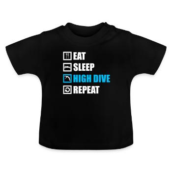 Plongée plongée plongée - T-shirt bio col rond Bébé - noir - Devant