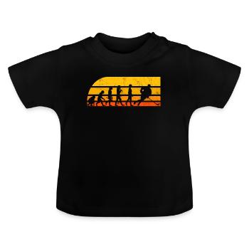 Développement de hockey - T-shirt bio col rond Bébé - noir - Devant