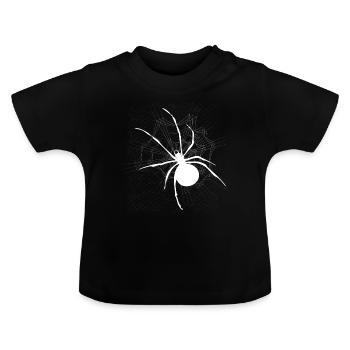 Araignée - T-shirt bio col rond Bébé - noir - Devant